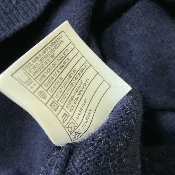 Faldo by Pringle Sweater Mens size L Blue  100% Lambswool V-Neck Jumper Golf - Picture 10 of 10